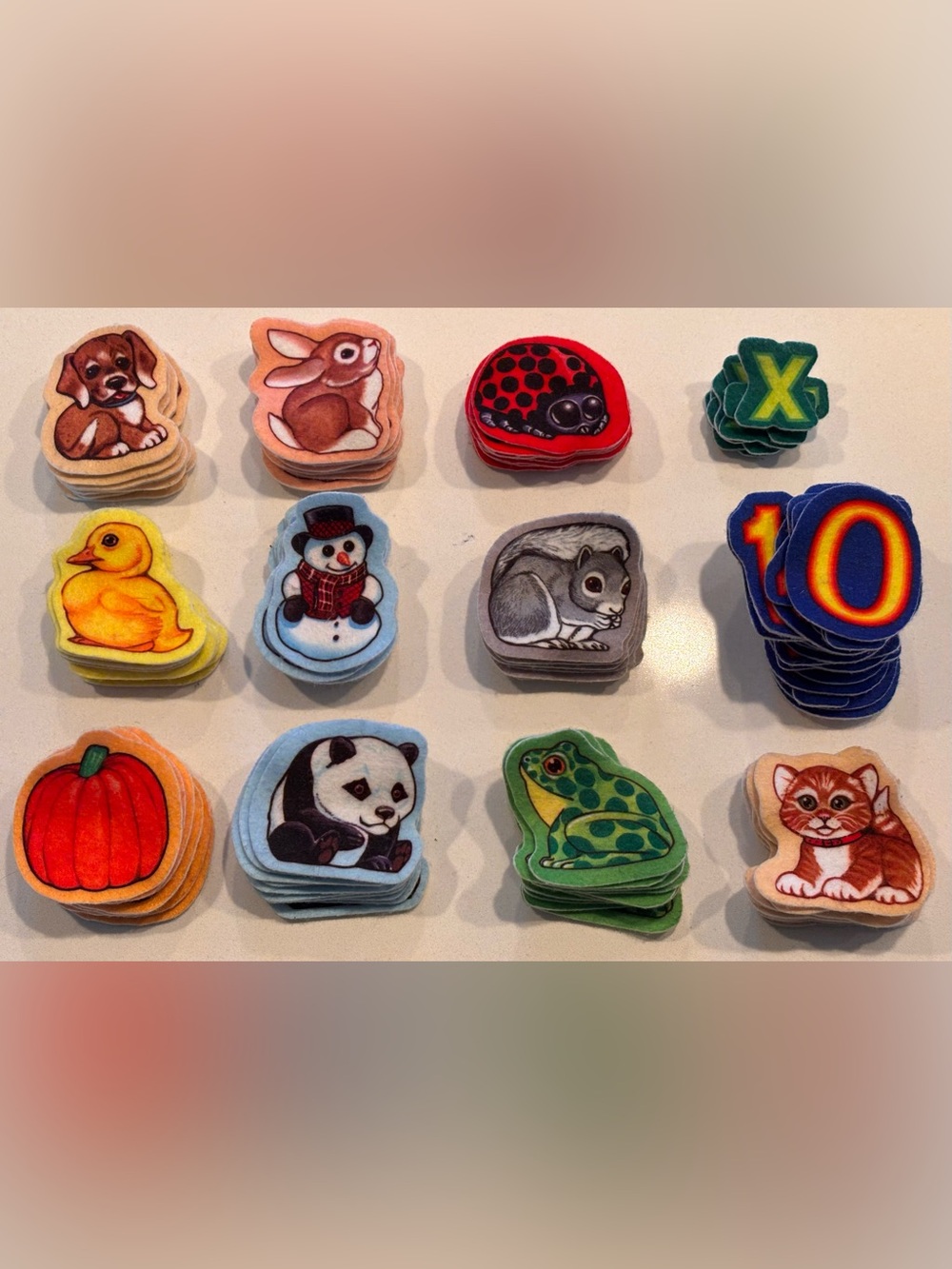 🌸 Variety Pack of Colorful Felt Number & Animal Pieces for Storytelling and Math